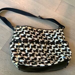 Kate Spade Scotty dog diaper bag black and cream